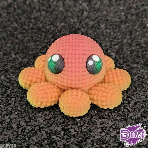 Crocheted Baby Octopus STL File Model 3D Print