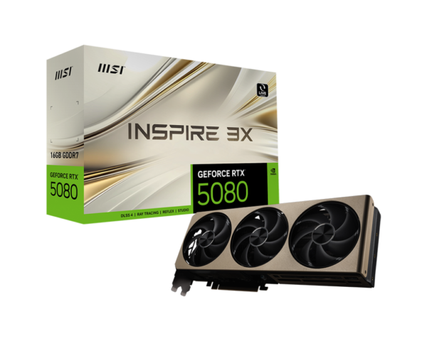 Card màn hình MSI GeForce RTX 5080 16G INSPIRE 3X OC Card màn hình MSI GeForce RTX 5080 16G INSPIRE 3X OC