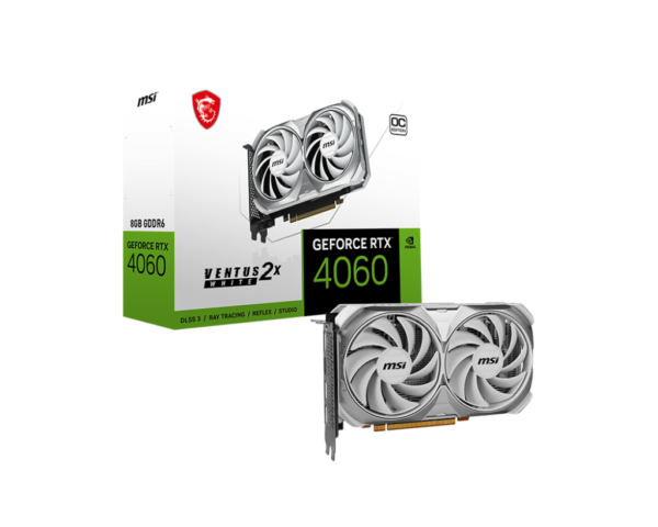Card màn hình MSI GeForce RTX 4060 VENTUS 2X WHITE 8G OC Card màn hình MSI GeForce RTX 4060 VENTUS 2X WHITE 8G OC