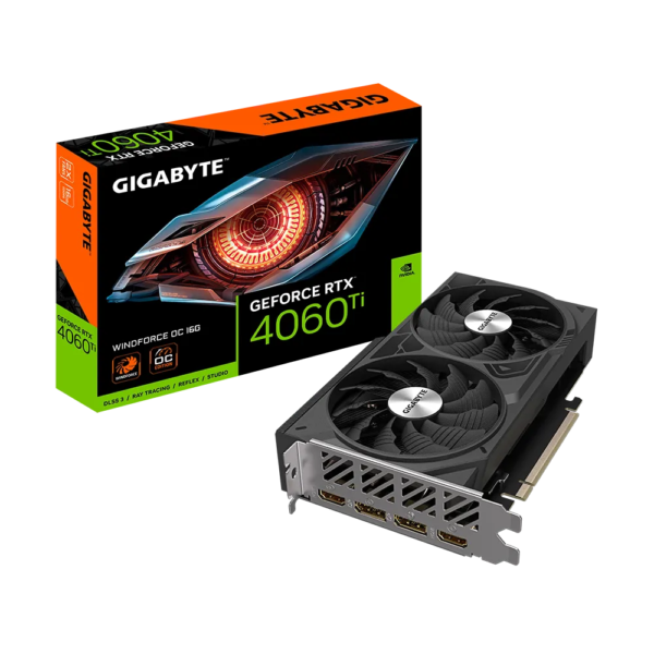 Card màn hình GIGABYTE GeForce RTX 4060 Ti WINDFORCE OC 16G (GV-N406TWF2OC-16GD) Card màn hình GIGABYTE GeForce RTX 4060 Ti WINDFORCE OC 16G (GV-N406TWF2OC-16GD)