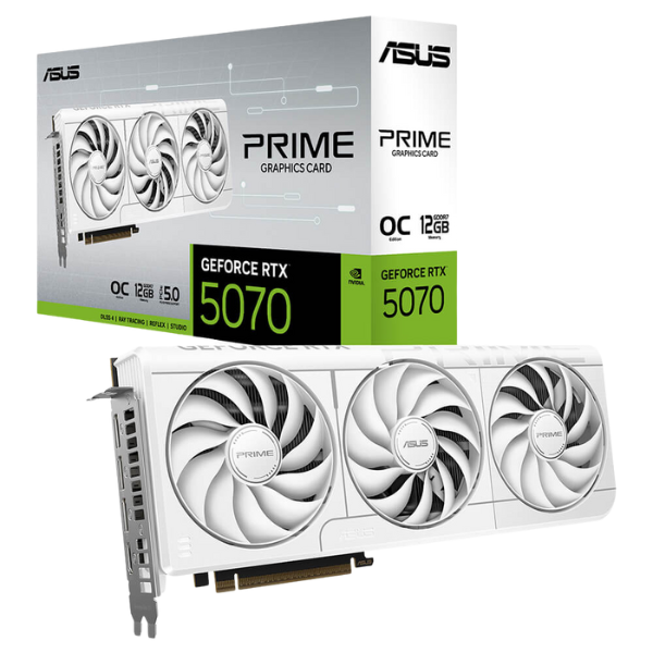 Card màn hình ASUS Prime GeForce RTX 5070 12GB GDDR7 OC White Edition Card màn hình ASUS Prime GeForce RTX 5070 12GB GDDR7 OC White Edition