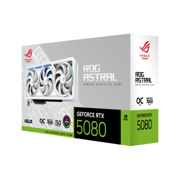 Card màn hình ASUS ROG Astral GeForce RTX 5080 16GB GDDR7 OC Edition (ROG-ASTRAL-RTX5080-O16G-GAMING) White Edition