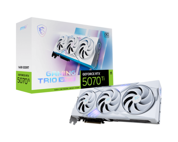 Card màn hình MSI GeForce RTX 5070 Ti 16G GAMING TRIO OC White