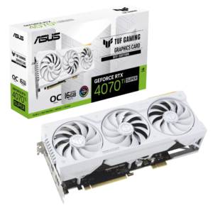 Card màn hình ASUS TUF Gaming GeForce RTX 4070 Ti SUPER BTF White OC Edition 16GB GDDR6X (TUF-RTX4070TIS-O16G-BTF-WHITE) Card màn hình ASUS TUF Gaming GeForce RTX 4070 Ti SUPER BTF White OC Edition 16GB GDDR6X (TUF-RTX4070TIS-O16G-BTF-WHITE)