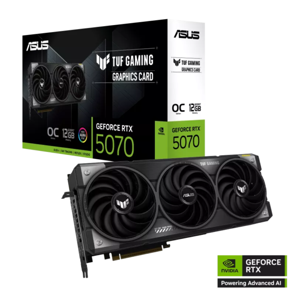 Card màn hình ASUS TUF Gaming GeForce RTX 5070 12GB GDDR7 OC Edition(TUF-RTX5070-O12G-GAMING) Card màn hình ASUS TUF Gaming GeForce RTX 5070 12GB GDDR7 OC Edition(TUF-RTX5070-O12G-GAMING)