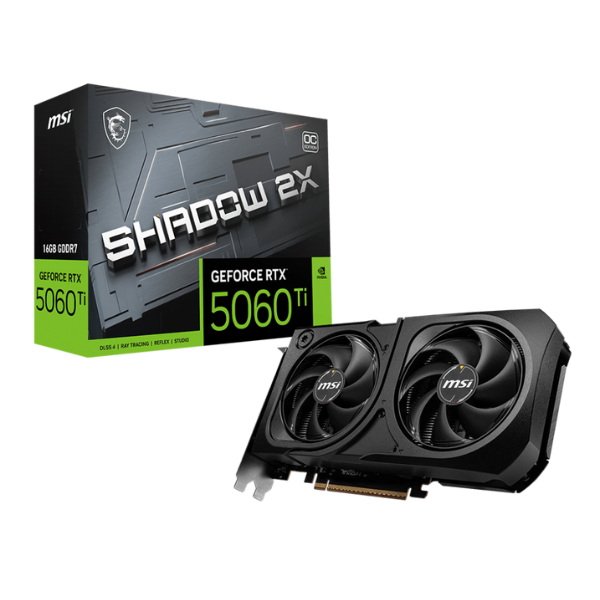 Card màn hình MSI GeForce RTX 5060 Ti Shadow 2X OC Plus 16GB Card màn hình MSI GeForce RTX 5060 Ti Shadow 2X OC Plus 16GB