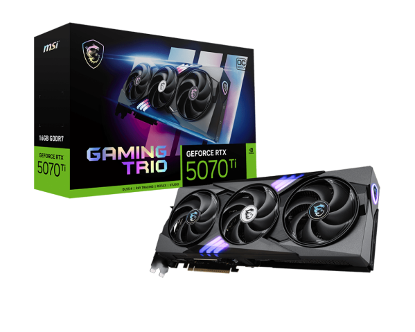 Card màn hình MSI GeForce RTX 5070 Ti 16G GAMING TRIO OC Card màn hình MSI GeForce RTX 5070 Ti 16G GAMING TRIO OC