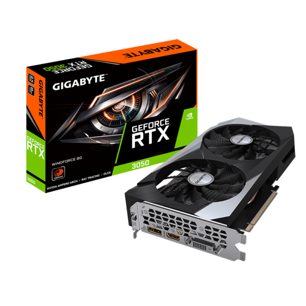 Card màn hình GIGABYTE GeForce RTX 3050 WINDFORCE 8G (GV-N3050WF2-8GD) Card màn hình GIGABYTE GeForce RTX 3050 WINDFORCE 8G (GV-N3050WF2-8GD)