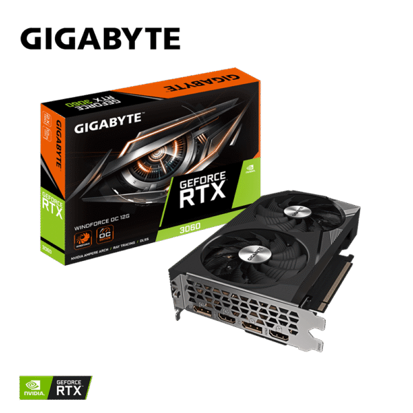 Card màn hình GIGABYTE GeForce RTX 3060 WINDFORCE OC 12G V2 (GV-N3060WF2OC-12GD) Card màn hình GIGABYTE GeForce RTX 3060 WINDFORCE OC 12G V2 (GV-N3060WF2OC-12GD)