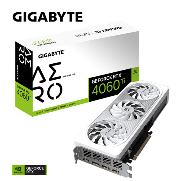 Card màn hình GIGABYTE GeForce RTX 4060 Ti AERO OC 16G (GV-N406TAERO OC-16GD) Card màn hình GIGABYTE GeForce RTX 4060 Ti AERO OC 16G (GV-N406TAERO OC-16GD)