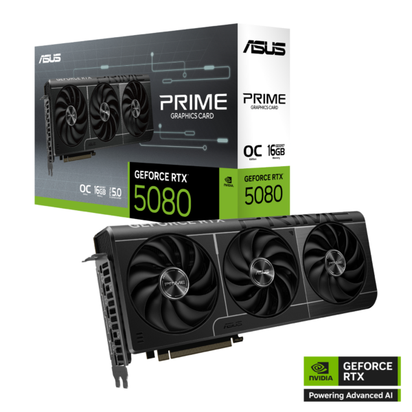 Card màn hình ASUS Prime GeForce RTX 5080 16GB GDDR7 OC Edition (PRIME-RTX5080-O16G)