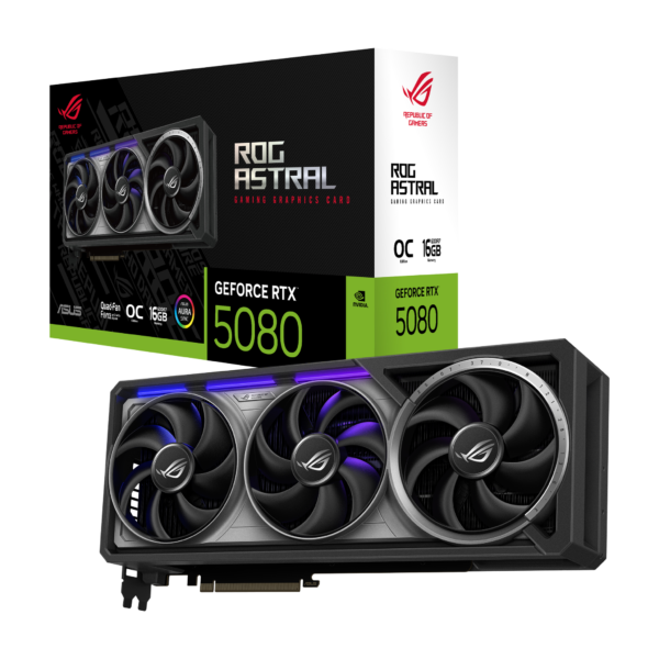 Card màn hình ASUS ROG Astral GeForce RTX 5080 16GB GDDR7 OC Edition (ROG-ASTRAL-RTX5080-O16G-GAMING) Card màn hình ASUS ROG Astral GeForce RTX 5080 16GB GDDR7 OC Edition (ROG-ASTRAL-RTX5080-O16G-GAMING)