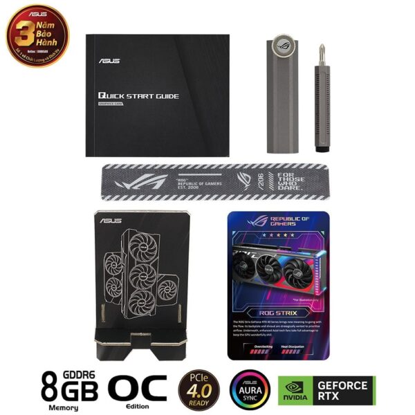 Card màn hình ASUS ROG Strix GeForce RTX 4060 Ti 8GB OC Edition (ROG-STRIX-RTX4060TI-O8G-GAMING)
