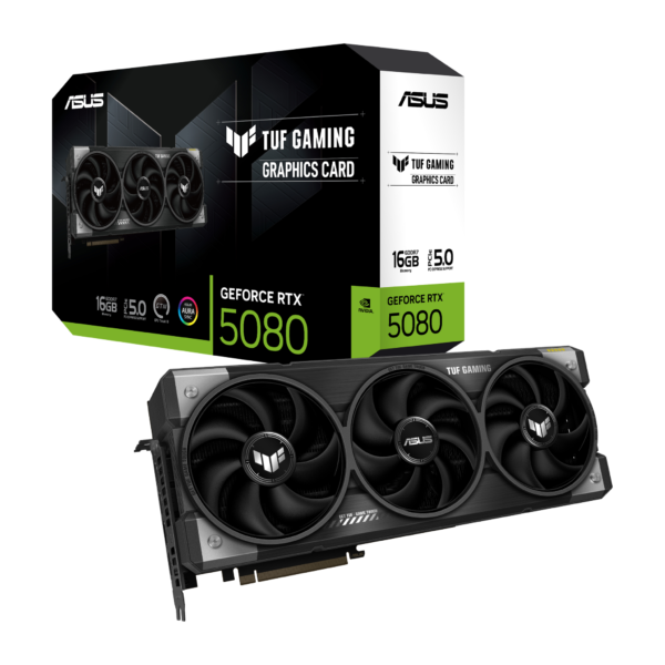 Card màn hình ASUS TUF Gaming GeForce RTX 5080 16GB GDDR7 (TUF-RTX5080-16G-GAMING) Card màn hình ASUS TUF Gaming GeForce RTX 5080 16GB GDDR7 (TUF-RTX5080-16G-GAMING)