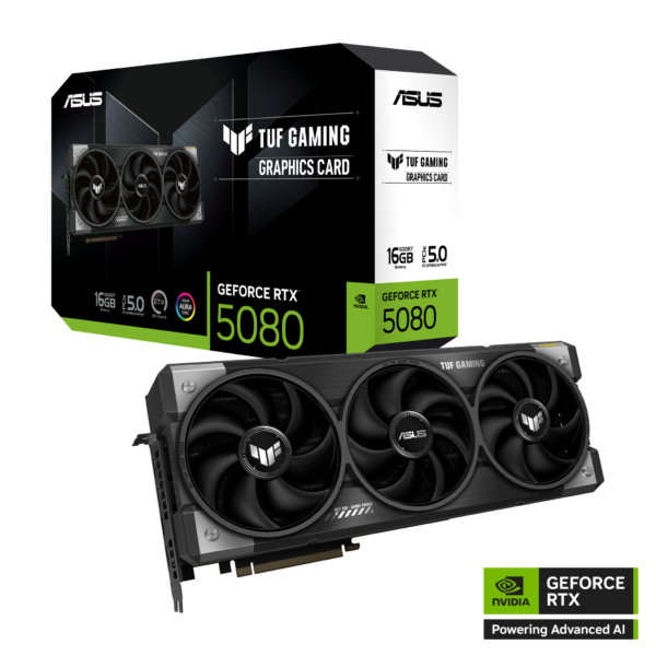 Card màn hình ASUS TUF Gaming GeForce RTX 5080 16GB GDDR7 (TUF-RTX5080-16G-GAMING) Card màn hình ASUS TUF Gaming GeForce RTX 5080 16GB GDDR7 (TUF-RTX5080-16G-GAMING)