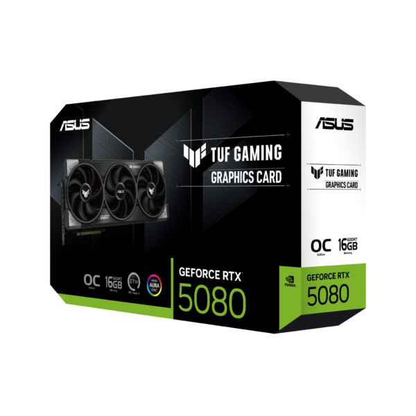 Card màn hình ASUS TUF Gaming GeForce RTX 5080 16GB GDDR7 OC Edition (TUF-RTX5080-O16G-GAMING) Card màn hình ASUS TUF Gaming GeForce RTX 5080 16GB GDDR7 OC Edition (TUF-RTX5080-O16G-GAMING)